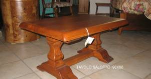 Tavolo salotto legno rettangolare su misura